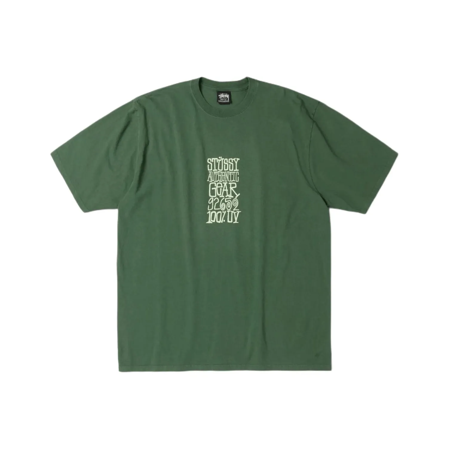 Stussy FW25 AUTHENTIC GEAR Tee ПИГМЕНТ Окрашенная Рубашка Унисекс