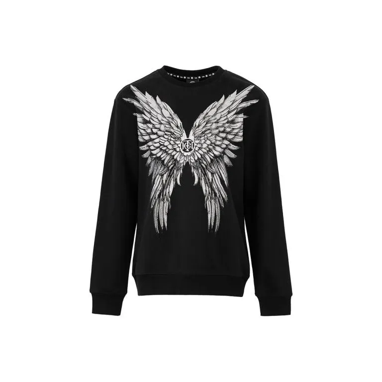 TCH Черный с серебристым логотипом Унисекс Свитшоты