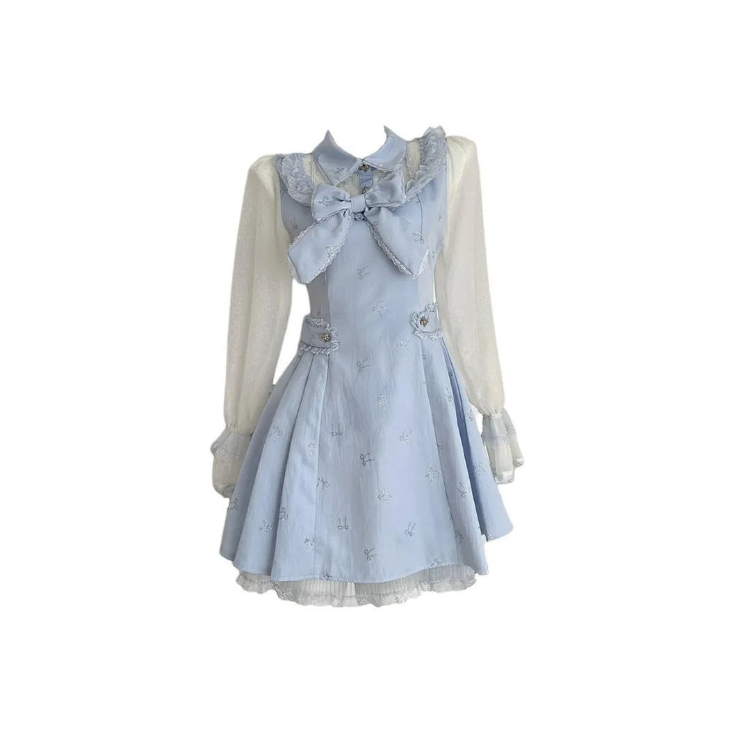 AHDO Длинное платье с длинными рукавами женское