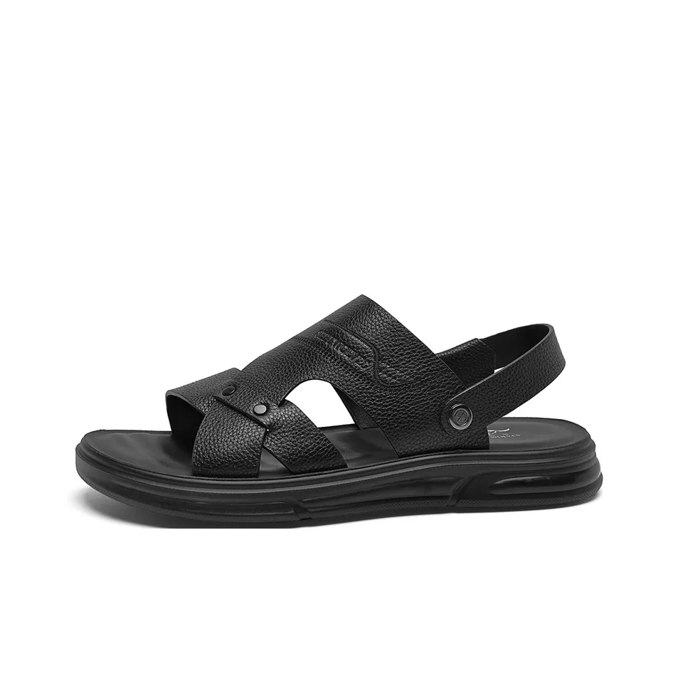 SEPTWOLVES Пляжные сандалии Мужские Черные