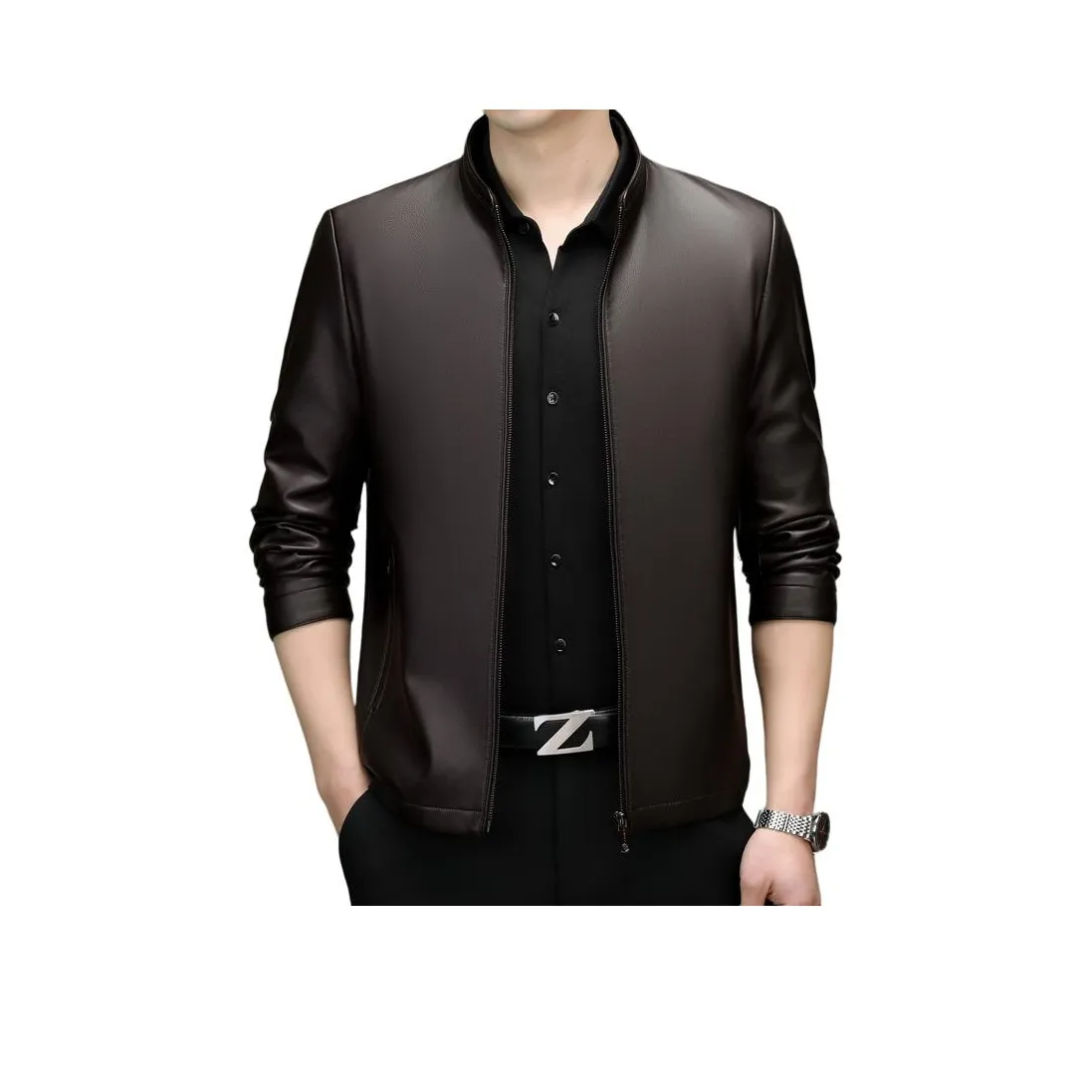 Square Man Also Stands Tall кожаная куртка мужская