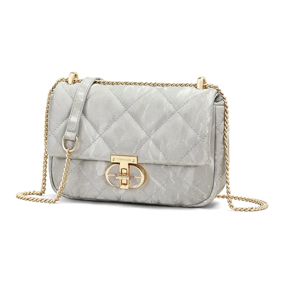 C°BANNER Коровья кожа Сумка через плечо Средний Women's Silver