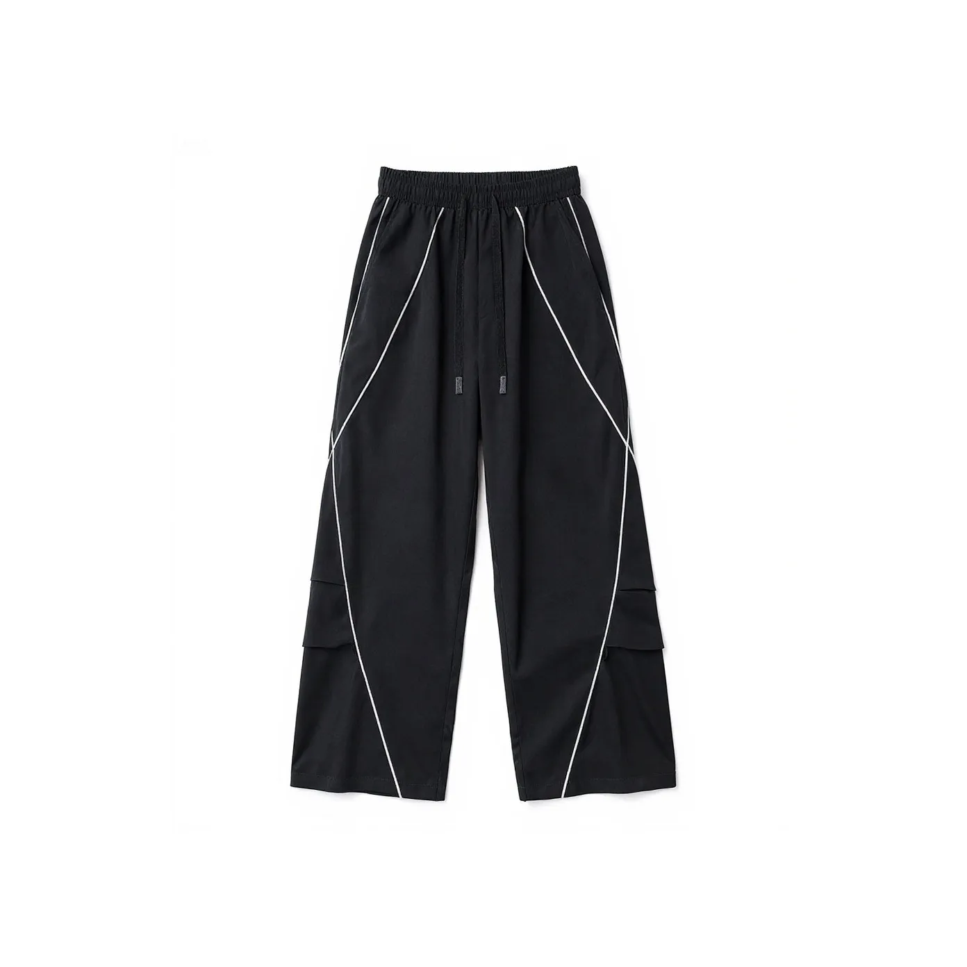 【Dme】 Модный бренд Уличный Hip Hop Модный Hip Hop Свободный крой Straight Брюки Унисекс