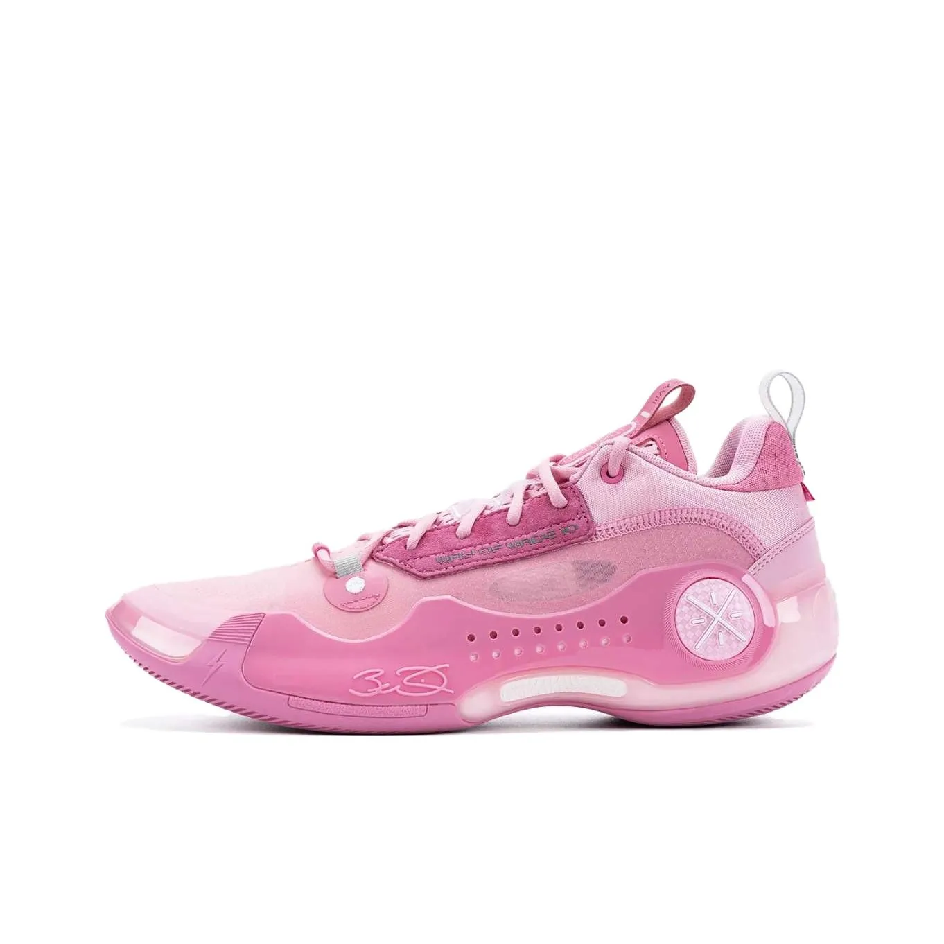 LINING WOW 10 Амортизация Износостойкие Низкие Баскетбольные Кроссовки Мужские Розовые