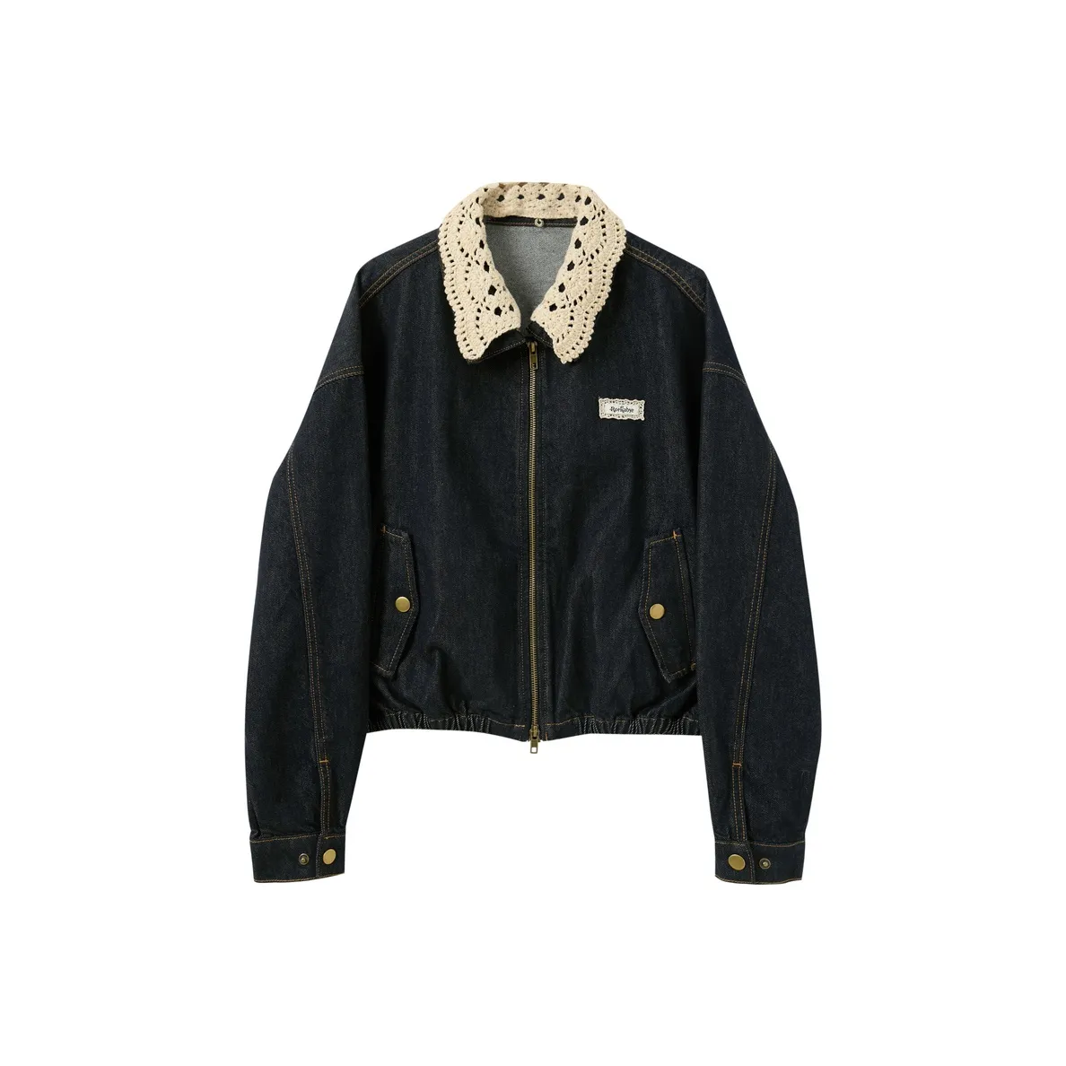 3COLOUR Глубокий морской синий Женские Джинсовые куртки