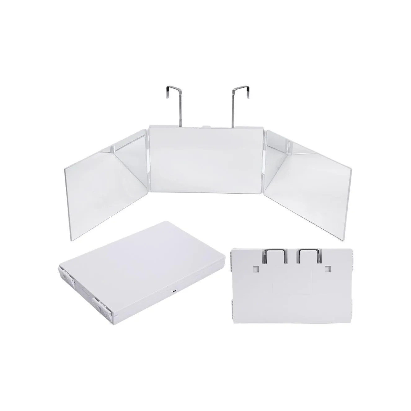 OLOEY Выдвижной THREE Лицо Складной LED Светодиодные Лампы Минималистский стиль Европейский THREE Складной Зеркало MAKE UP Зеркала