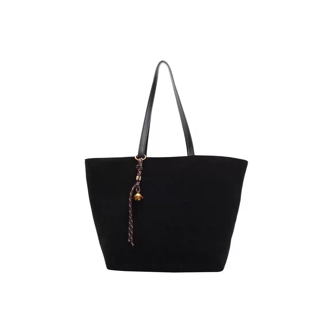 RKM Замша Тоут Сумка Плечевая Сумка Стандартная Женская Черная Кофейная