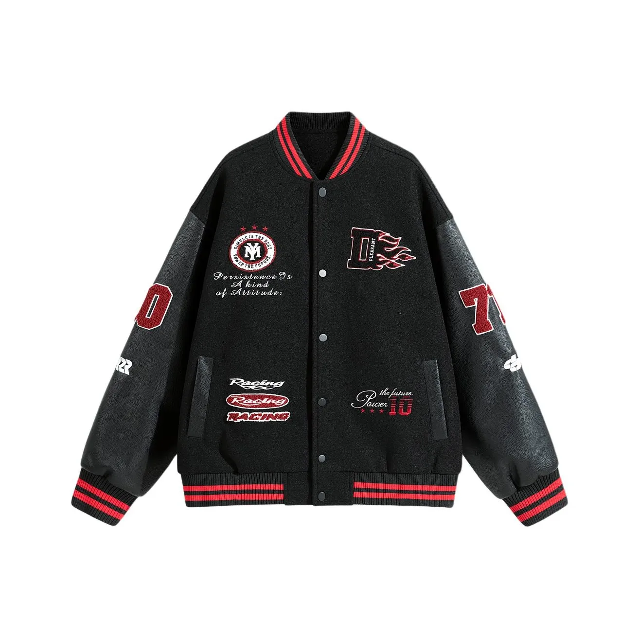 FRLMK Осенний парный бейсбольная куртка роскошная уличная мода модный индивидуальный значок пальто унисекс