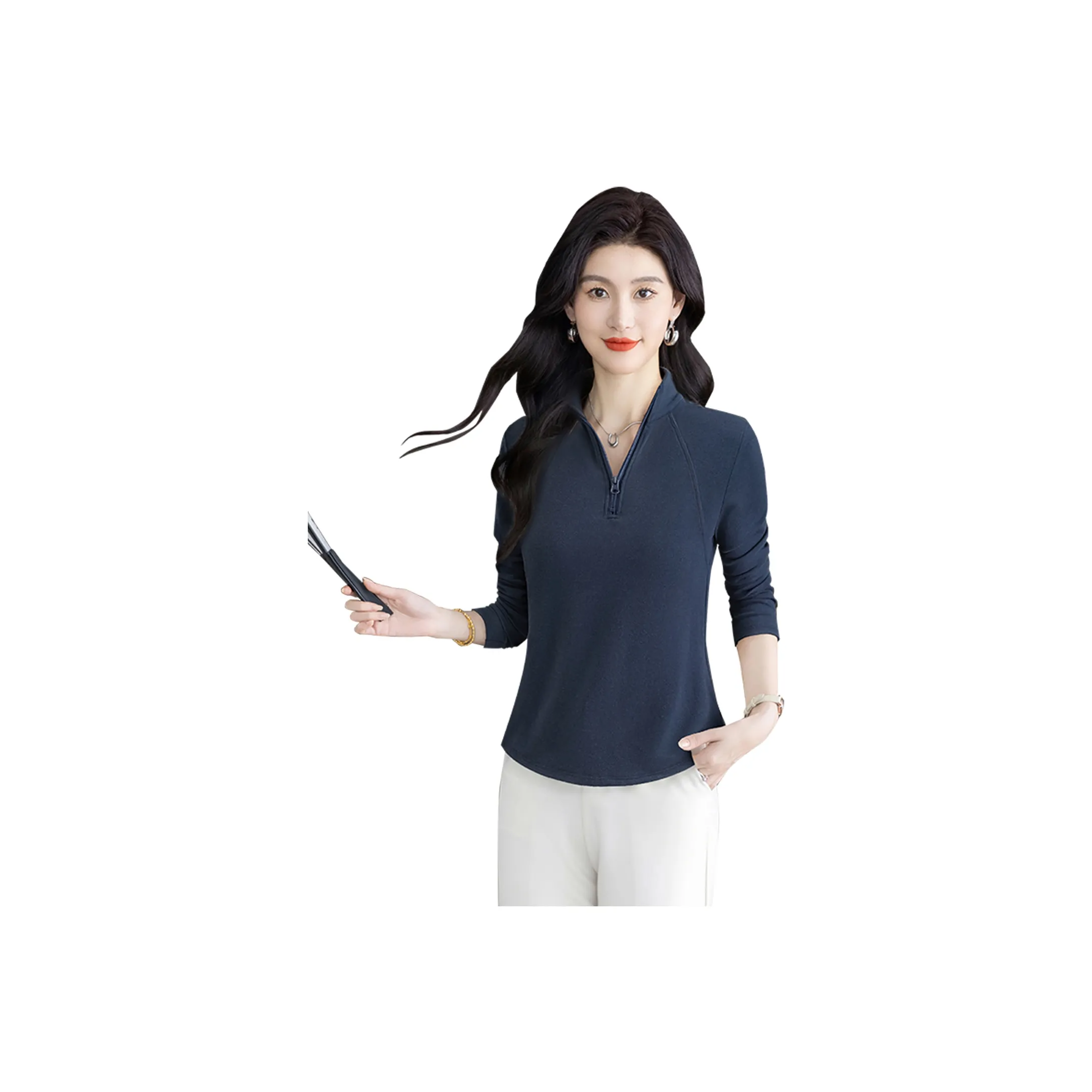 SIBAISHE Темно-синие женские футболки T