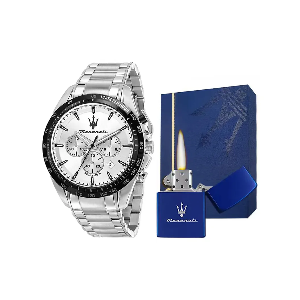 Maserati Кварцевые наручные часы механизм ремешок из нержавеющей стали белый циферблат унисекс