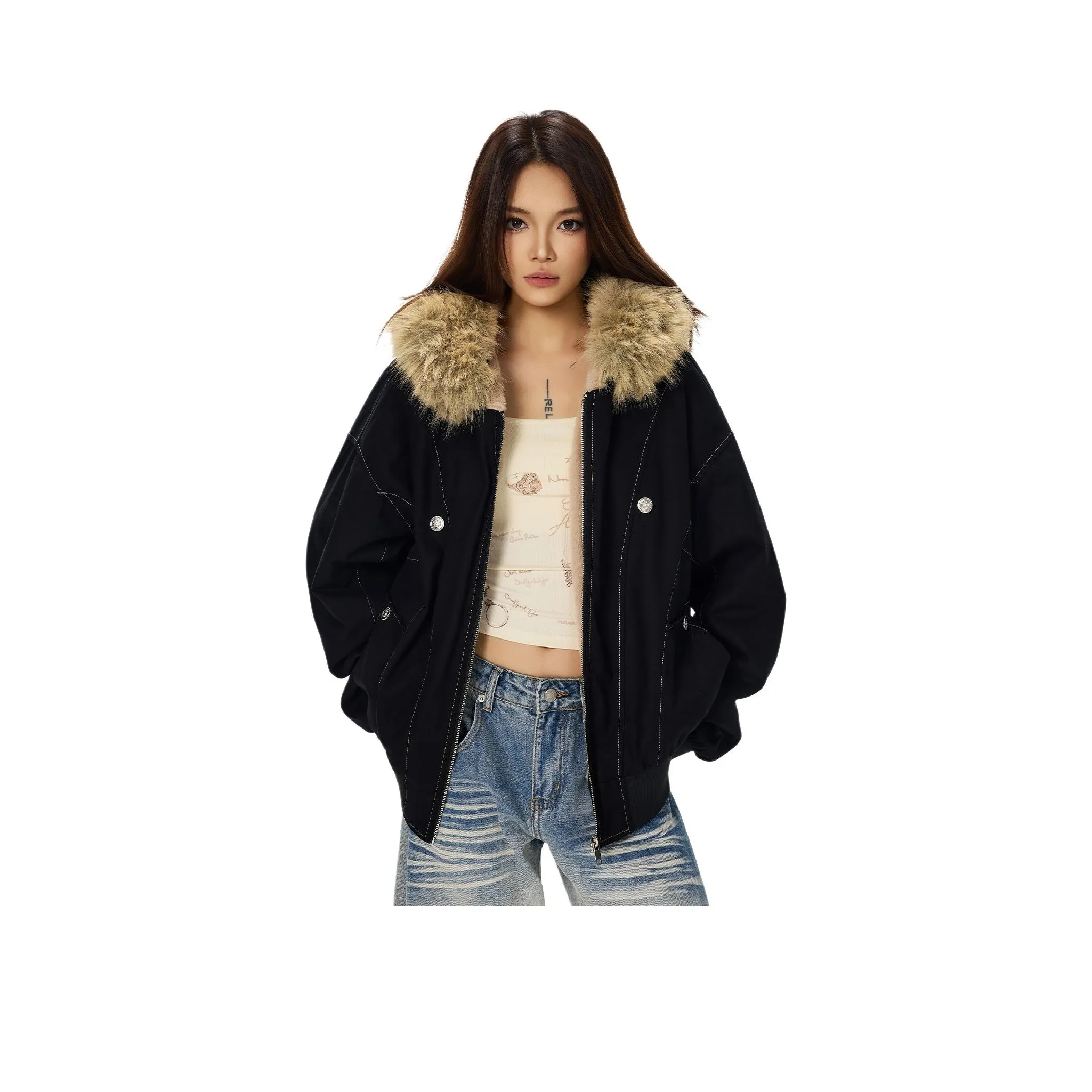 Wen Shan Черный Женские пуховики