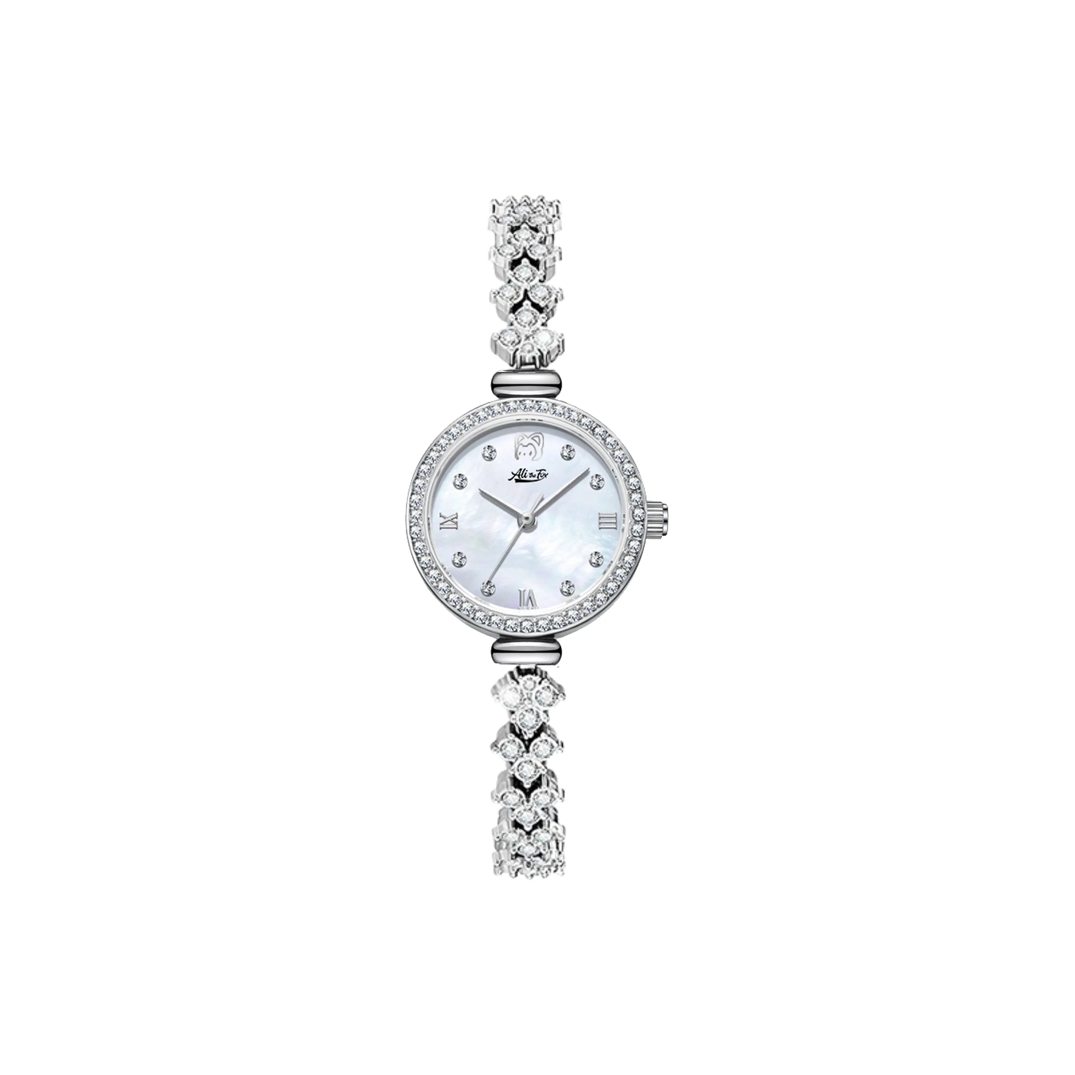 Ali The Fox Кварцевый механизм Женские часы 26 мм Жемчужная раковина Цвет