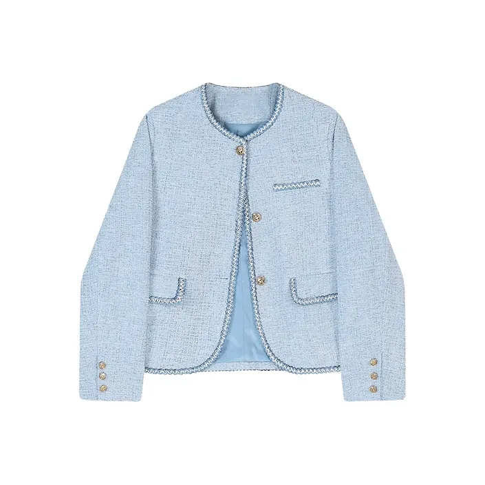 Devanro Синий Женский Короткий Пальто