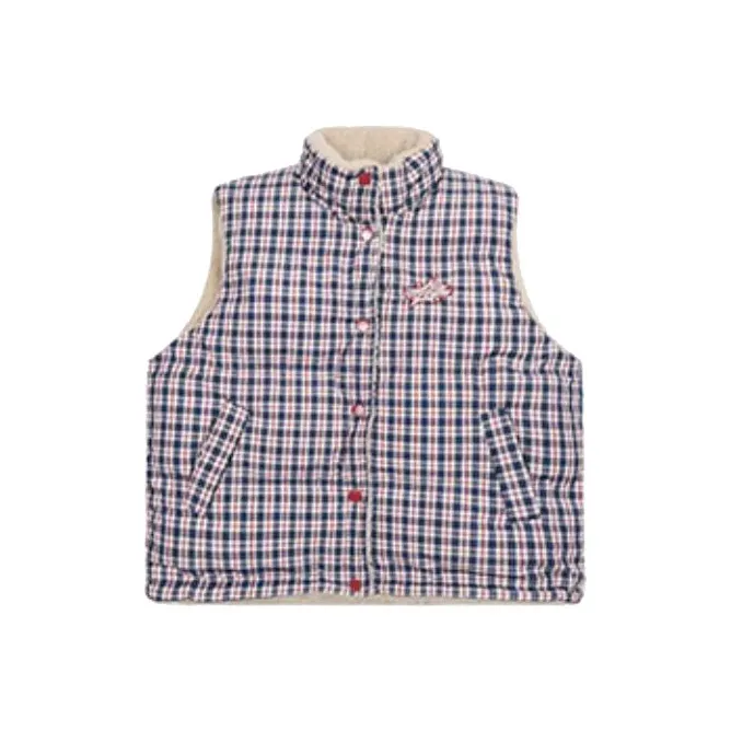 EOEI Клетчатый Овца Костюм Женские Жилеты