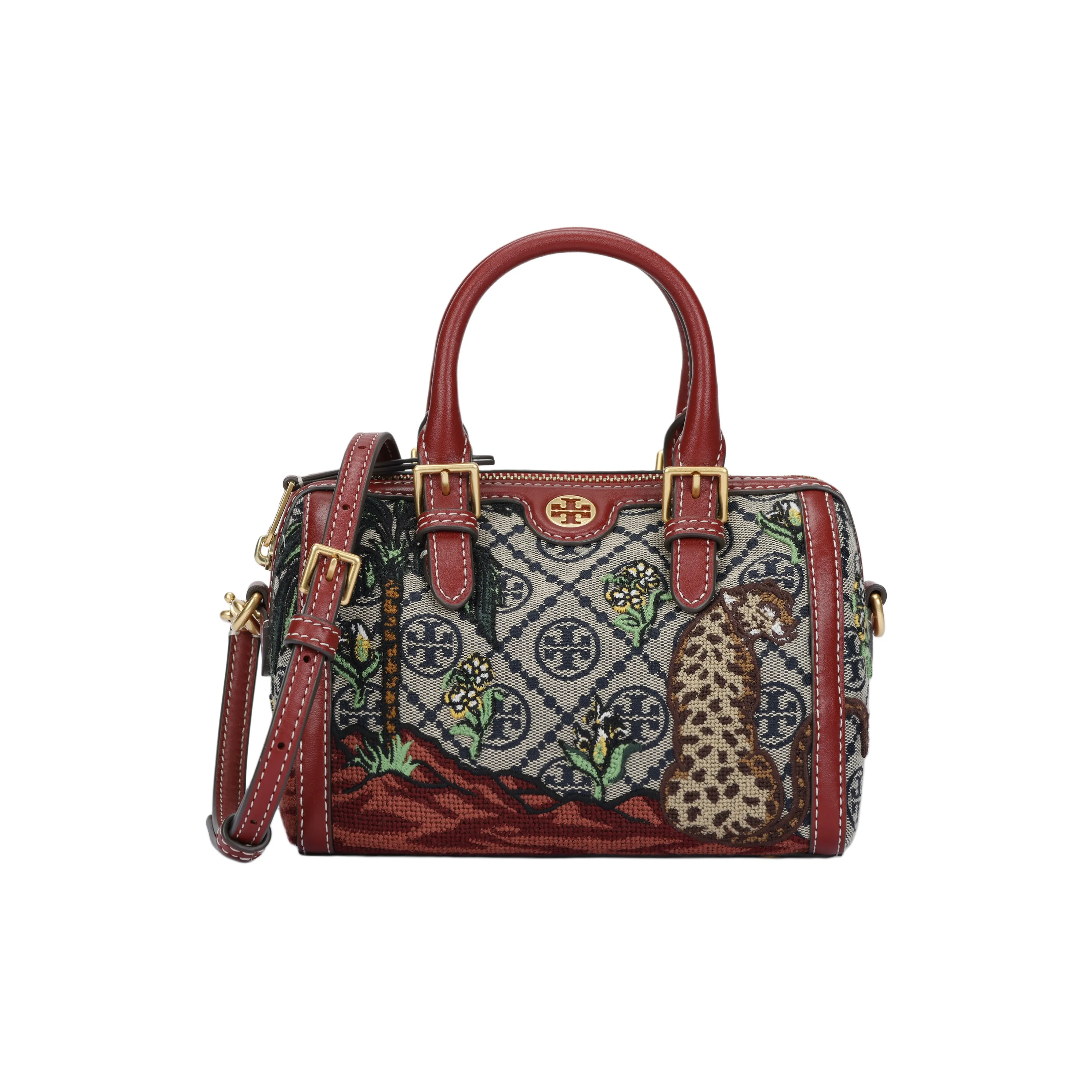 Tory Burch кожаная сумка Boston мини женская красная