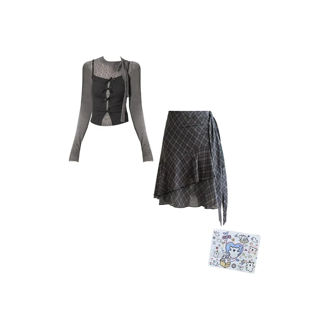 MARIE·COCO Mock Двухкомпонентный комплект топ и юбка женские юбочные комплекты