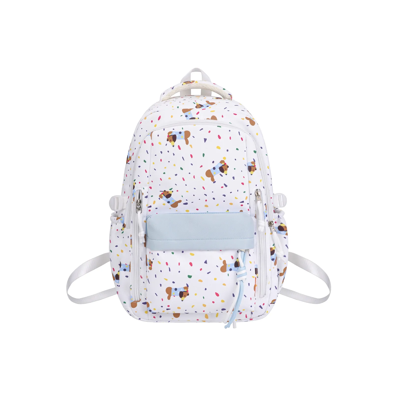 G.DUCKKIDS Нейлоновый рюкзак стандартный коричневый щенок синий гороховый узор щенок синий торт щенок