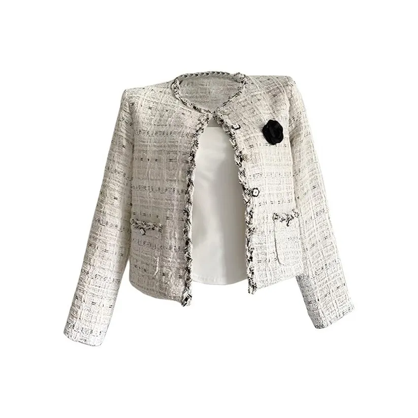 MO VOICE Экрю Высокое качество Женские Деловые костюмы