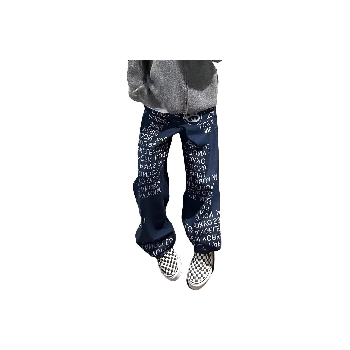 MARTHENAUT Темно-синий Унисекс Джинсы