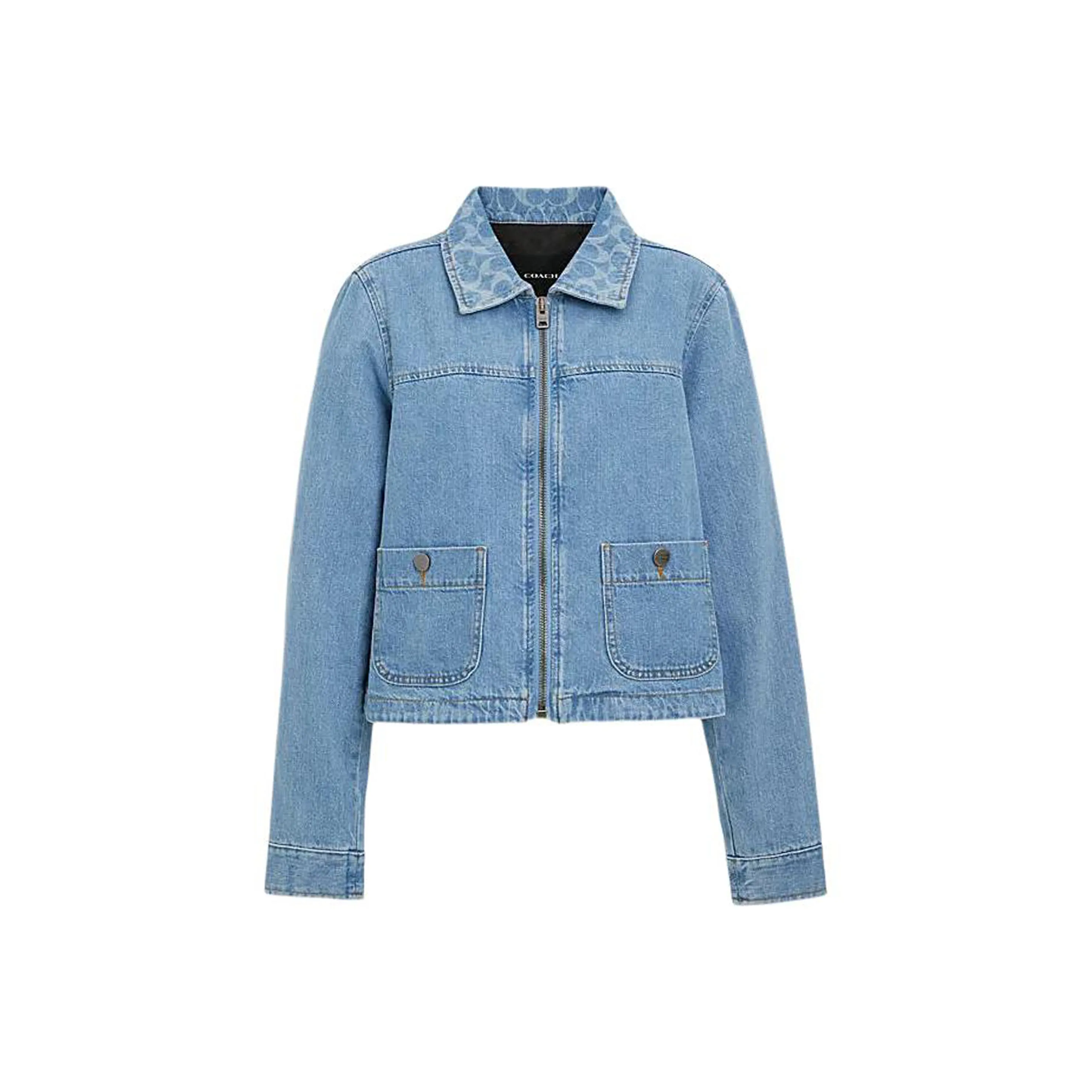 COACH SS24 Denim Jacket Women's Light Washed