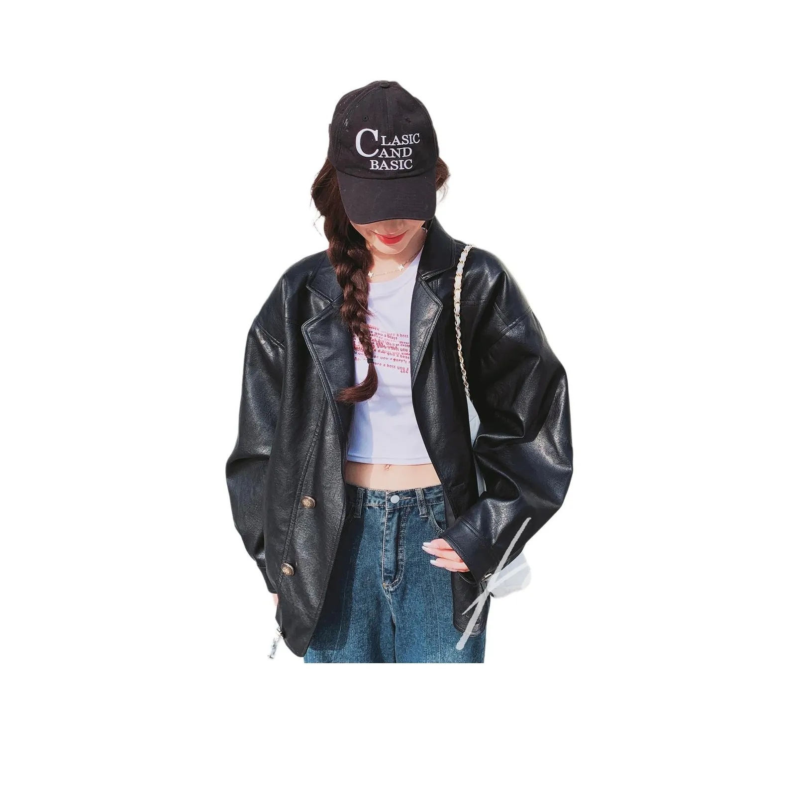 MEXICAN Черный Женские Кожаные Куртки