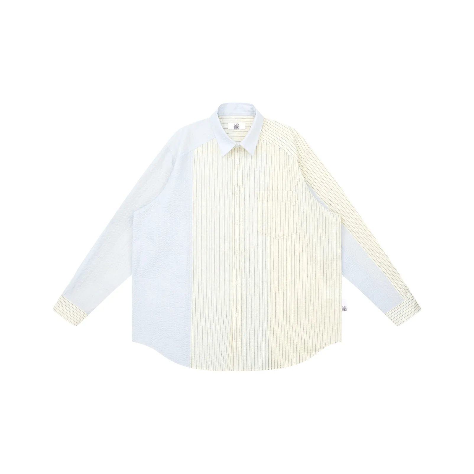 EMPTY REFERENCE Синий с Белым Lettering Унисекс Рубашки