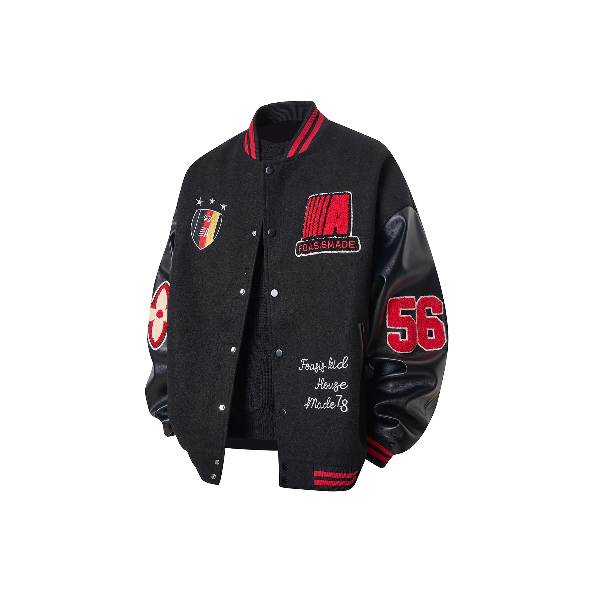 FOASIS Бейсбольная куртка Женская Черная