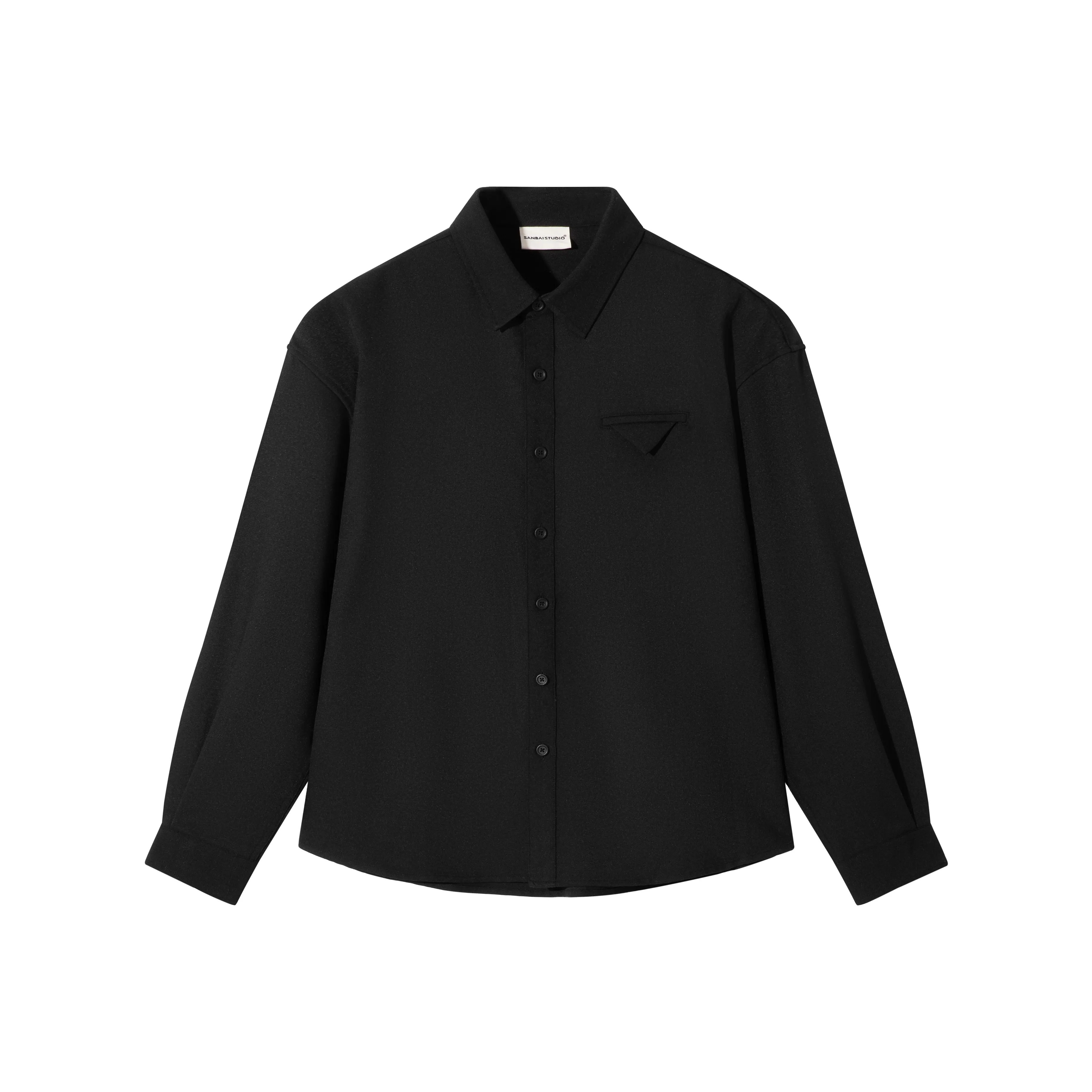 SANBAI STUDIO Мужская Повседневная Тонкая Универсальная Свободная Рубашка Унисекс