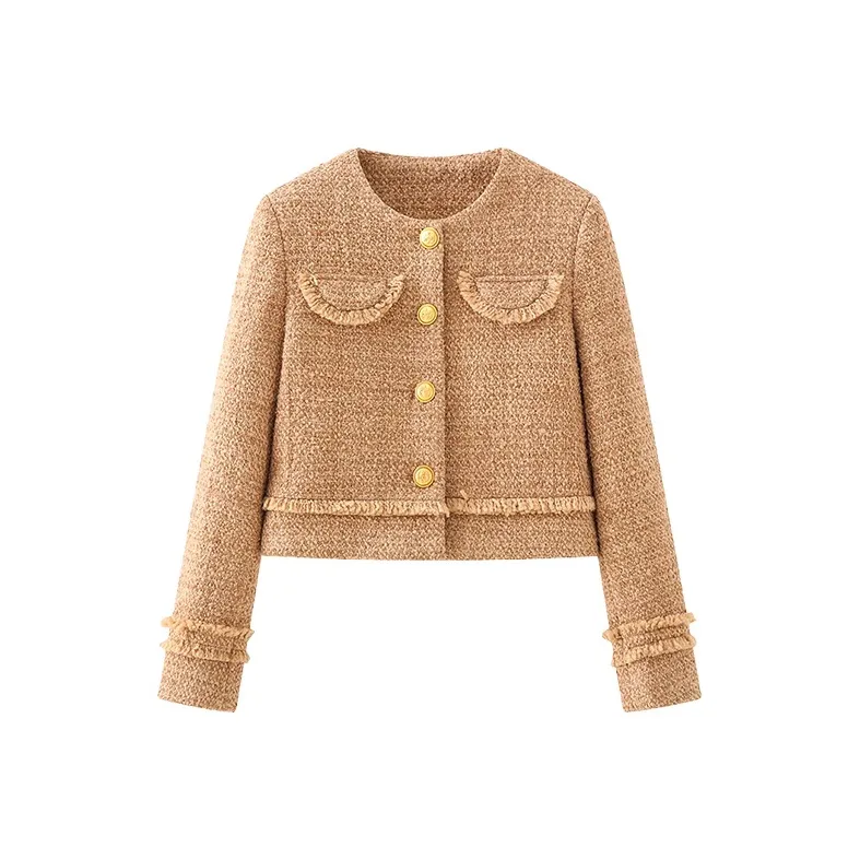 Devanro CAMEL Утепленное женское короткое пальто