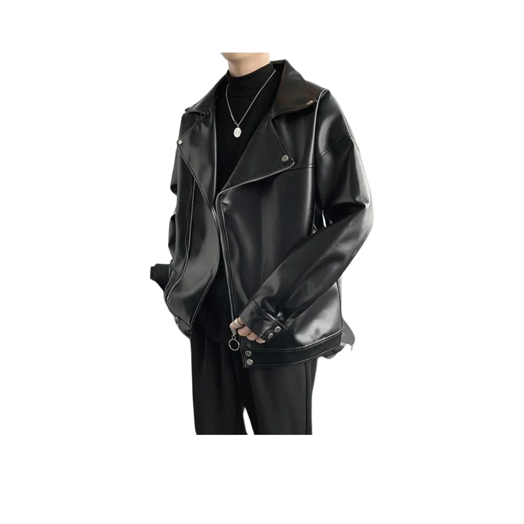 SINKACME Черные Мужские Кожаные Куртки