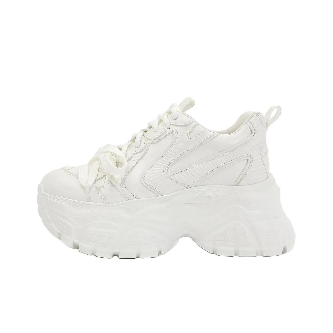 DIBO Однотонный Минималистский стиль Линия Модный Платформа массивные кроссовки Женские