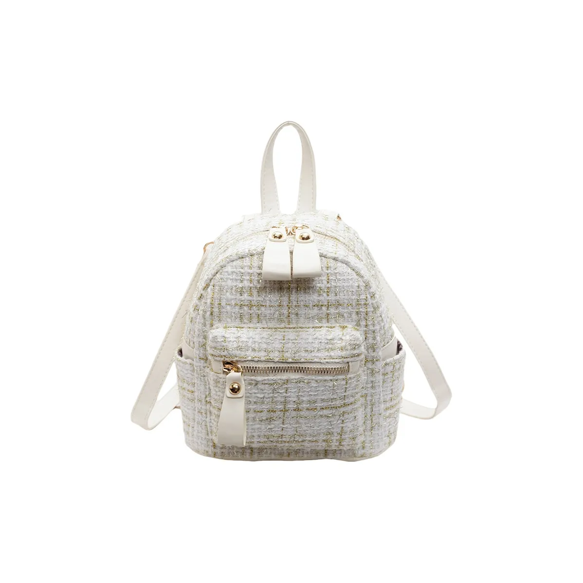 ZOGA Шерстяной Рюкзак из ткани с золотой нитью женский золотая нить белый золотая нить черный белый черный