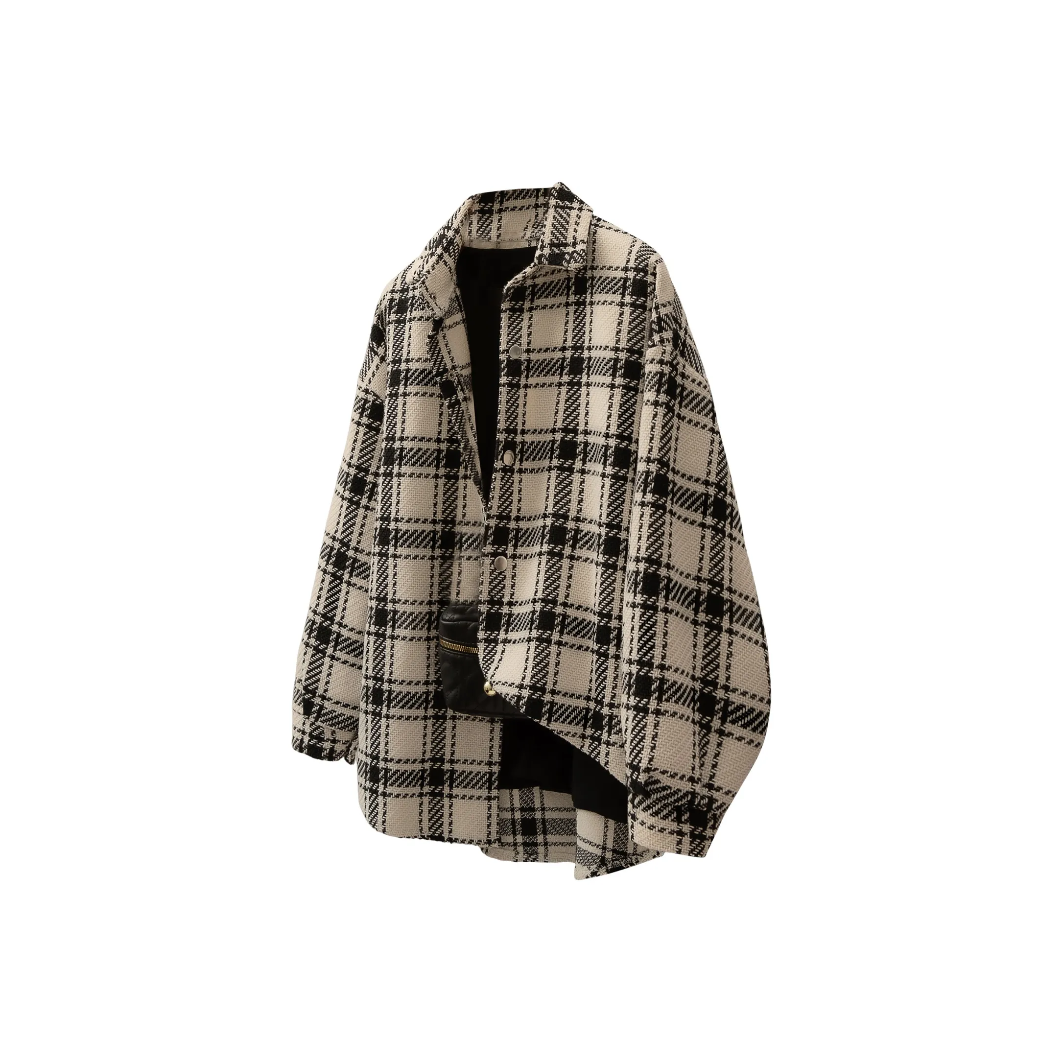 SIBAISHE Черно-белая клетка Женские Рубашки