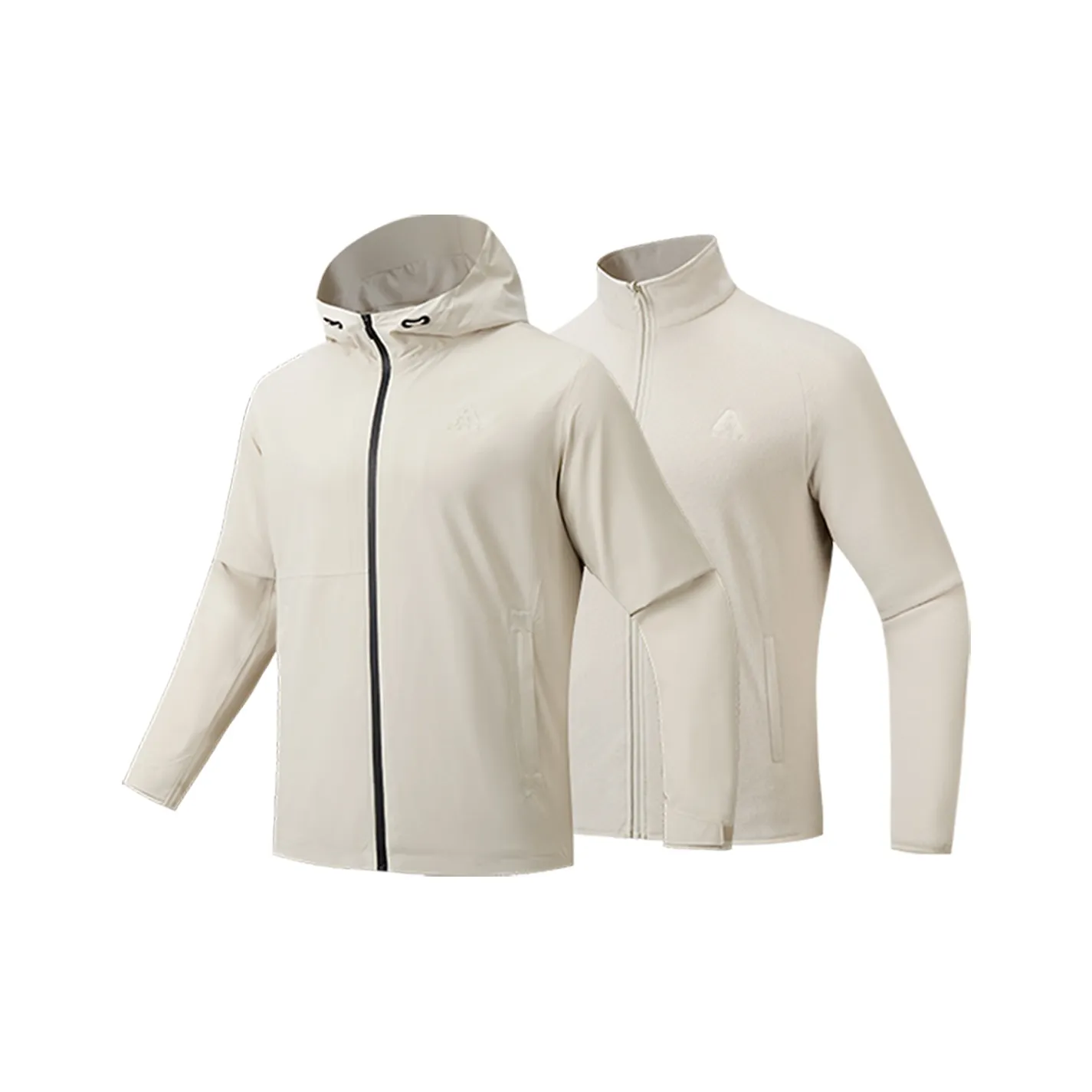 Anta Outdoor Collection Поход Водонепроницаемый УФ-защита Ветровка Мужская Пшеница С рельефом Серый