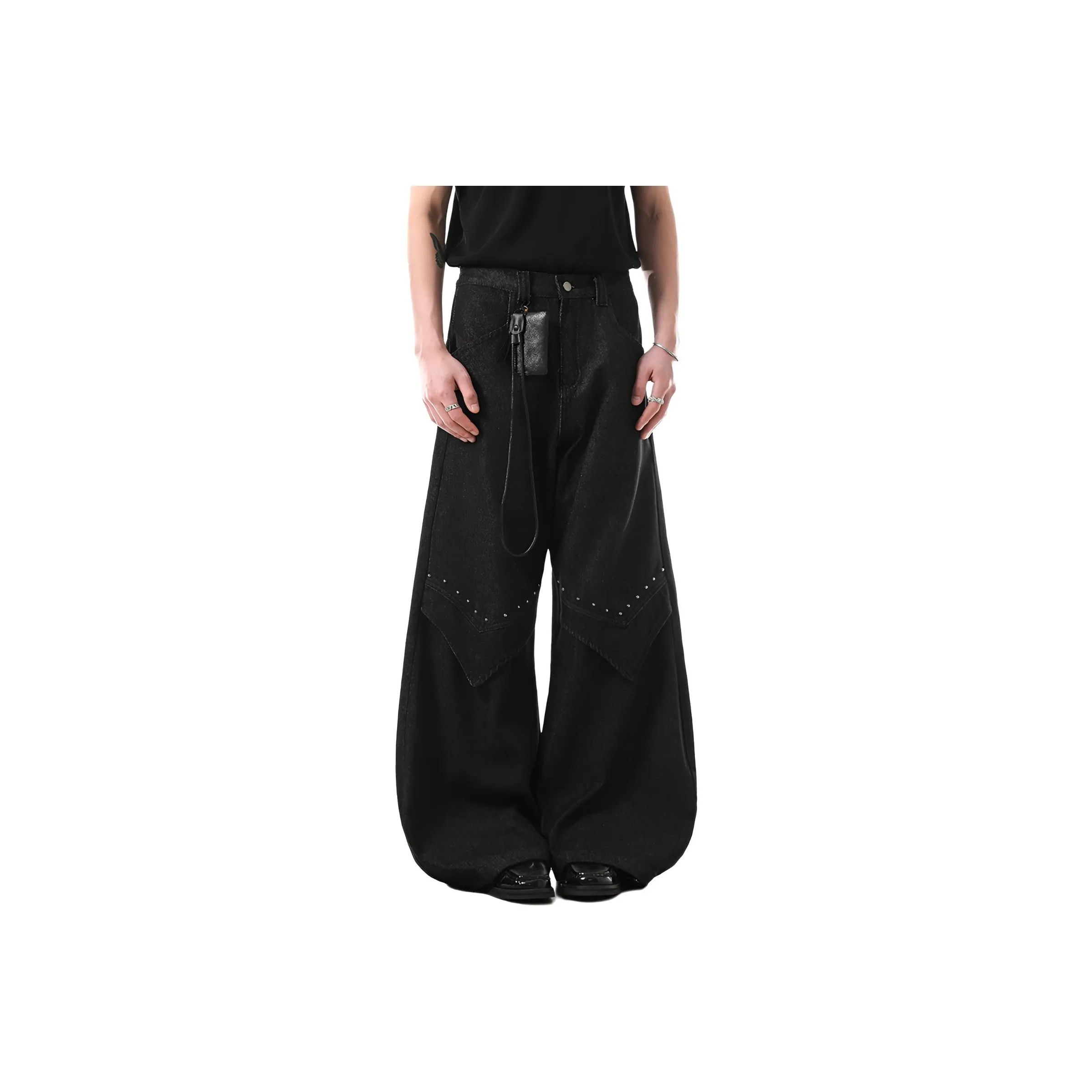 NEVER RULE Черный Серый Цвет Унисекс Джинсы