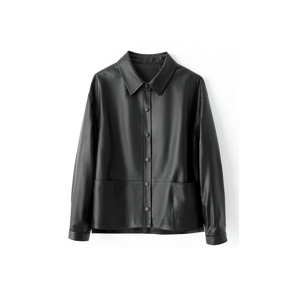 Devanro Черные Женские Кожаные Куртки