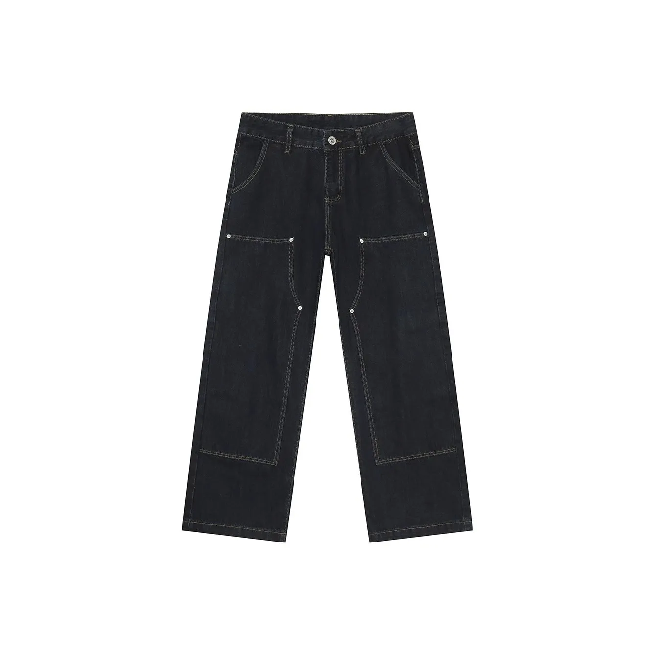 NRXX Мужская одежда Американский винтаж Пэчворк Широкие брюки Промытый Джинсы Модный Повседневный Спортивный Студенческий Мужской