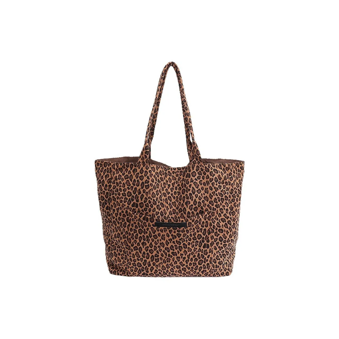 NOMK Замша Тоут Сумка Плечевая Сумка Стандартная Женская Коричневая с Леопардовым Принтом Зеленая с Леопардовым Принтом