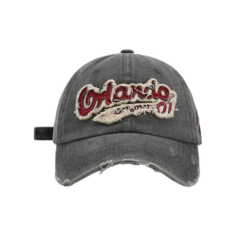 FREE RABBITⅡ Промытый Рваные Деним Широкие поля Флиртовать Форма Кепки Унисекс