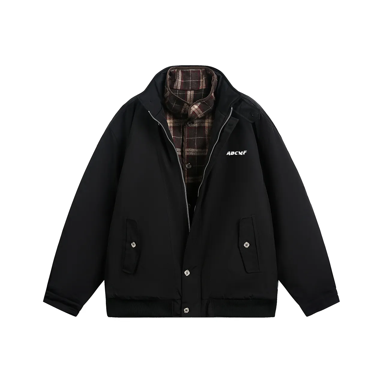 ABCNF Утолщенный And Флис Линейный Длинный Рукав Куртки Пальто Унисекс