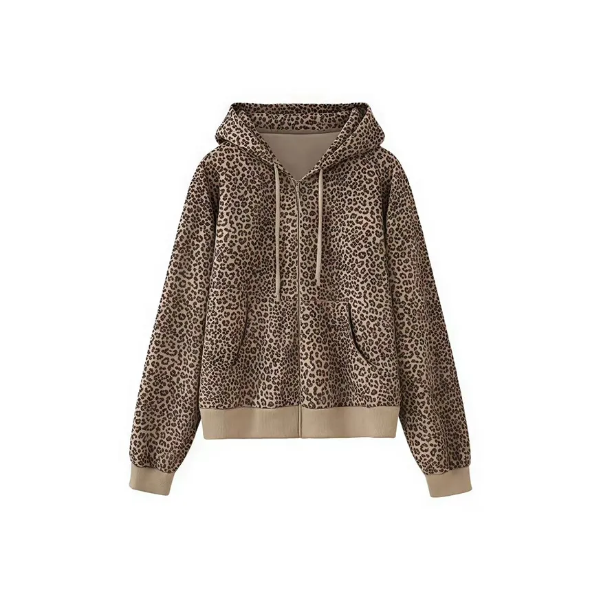 MEANALOT Леопардовый принт Женские Свитшоты