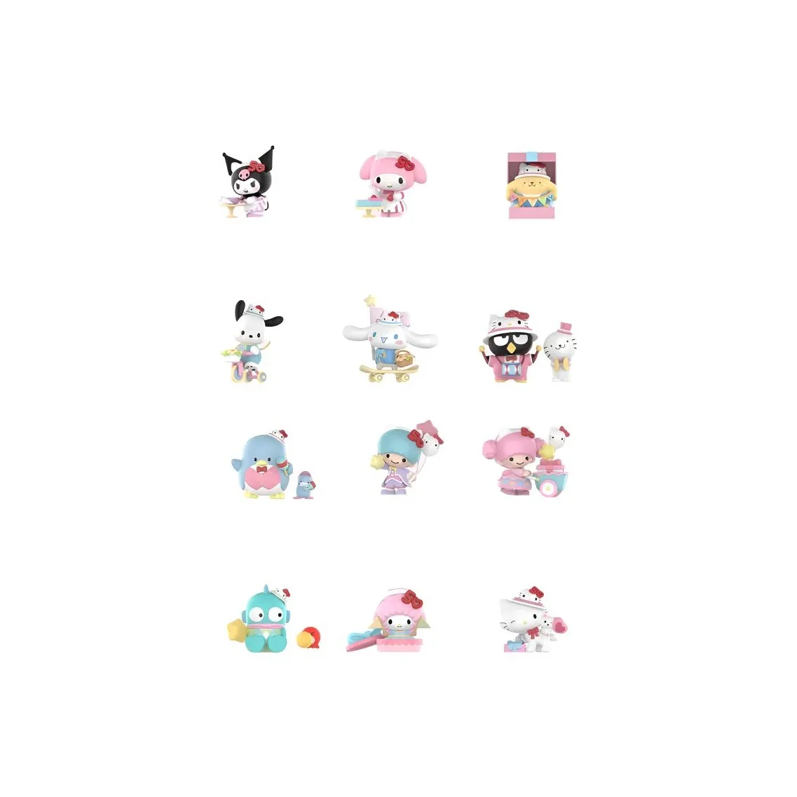 POP MART Коллаборация Edition x Sanrio Hello Kitty 50th Anniversary Коллекция Слепые коробки Один Mystery Коробка Целая коробка 12 шт