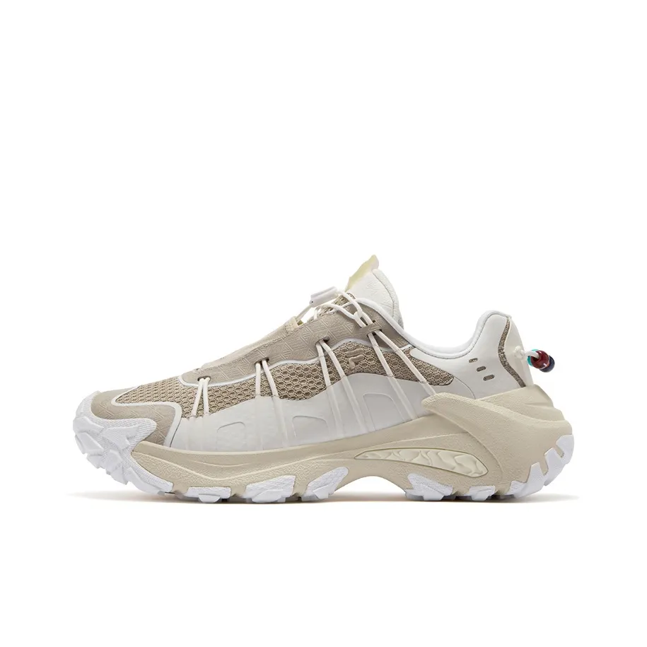 FILA FUSION EXOCET II X DOE Mountains Shoe 2DOE Collaboration Низкий топ Толстая подошва Кроссовки Женские Без рисунка Хаки Винтажный белый
