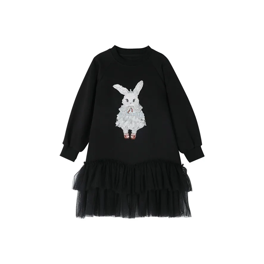 YUANYUAN GIRL Черное Одежда Одиночная Упаковка Платье Kids Платья