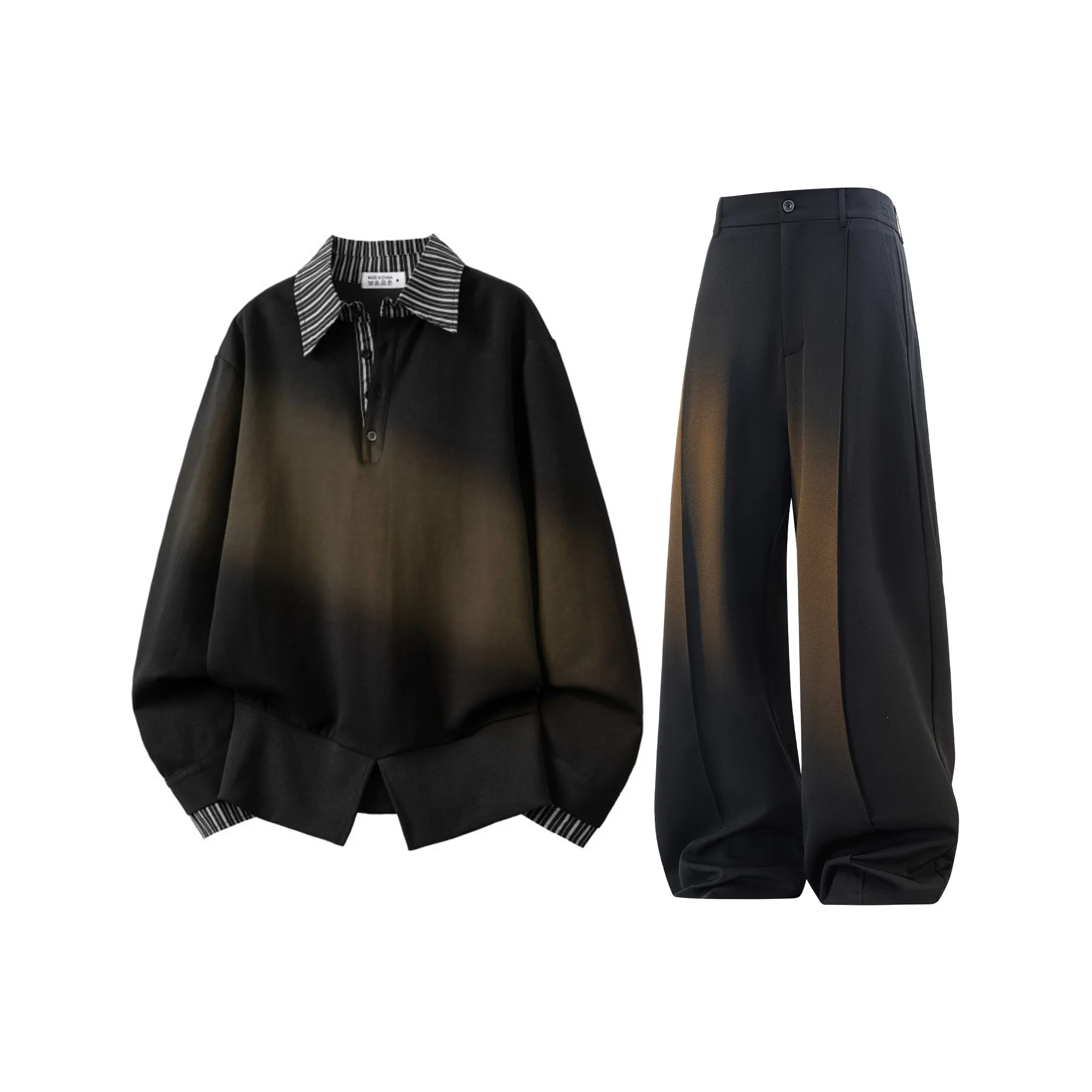 GWAF Черный топ + Черные штаны Унисекс Повседневная спортивная одежда