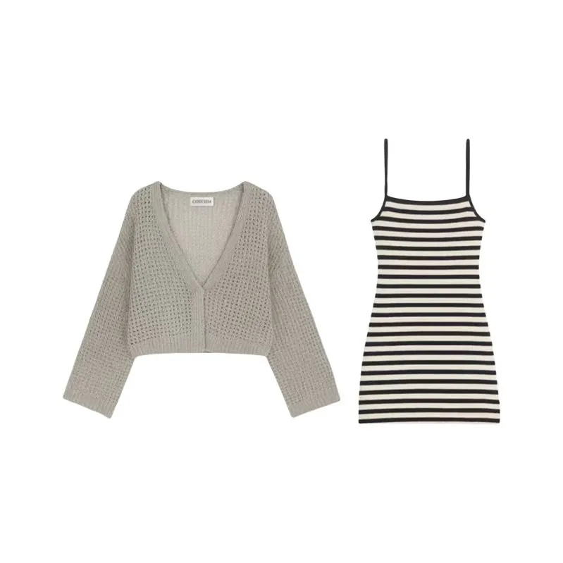 COVT Платье + Кардиган Женские Комплекты с Юбкой