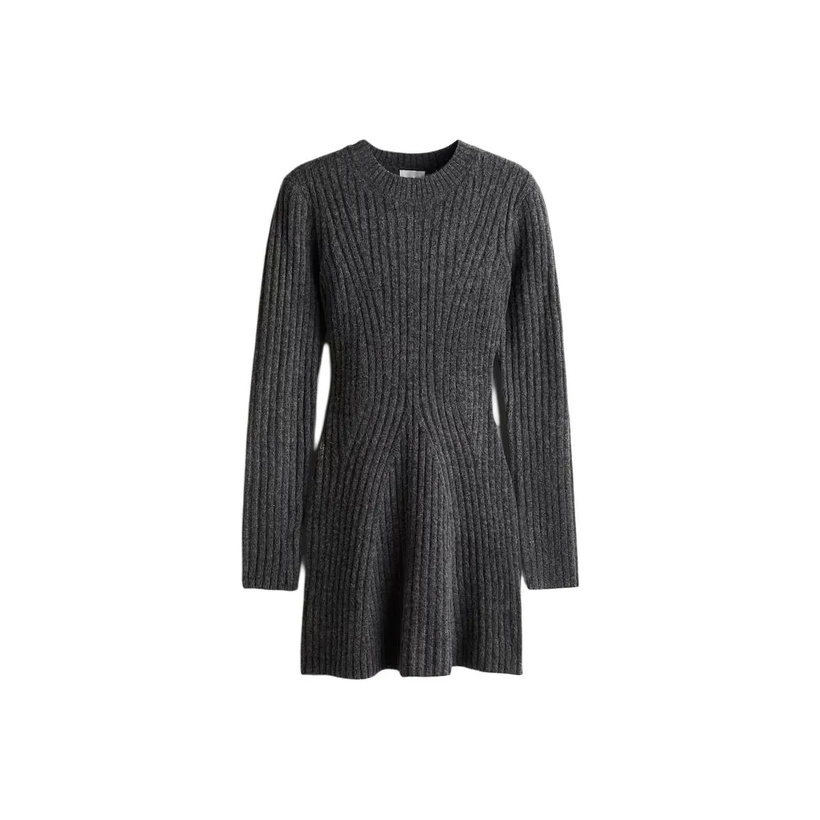 H M Темно-серый смешанный цвет женские длинные платья с длинными рукавами