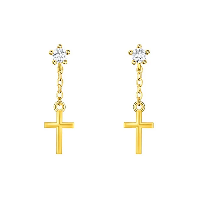 BKBU Титановые стальные серьги с цирконием унисекс