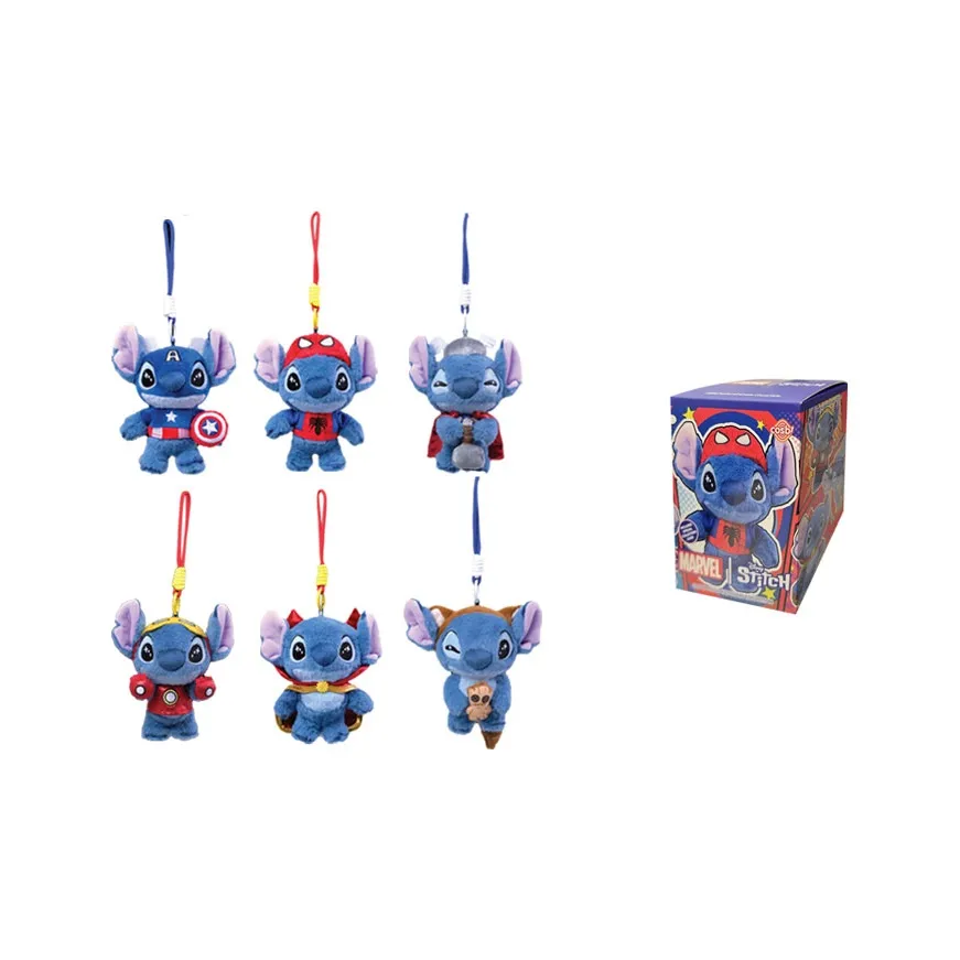 Hot Toys Marvel Stitch COSBI Plush Charm Single Mystery Box Box Full Box 6 Pack Горячие игрушки Marvel Стич COSBI Плюшевый Шарм Одиночный Мистери Коробка Коробка Полная Коробка 6 Пачка