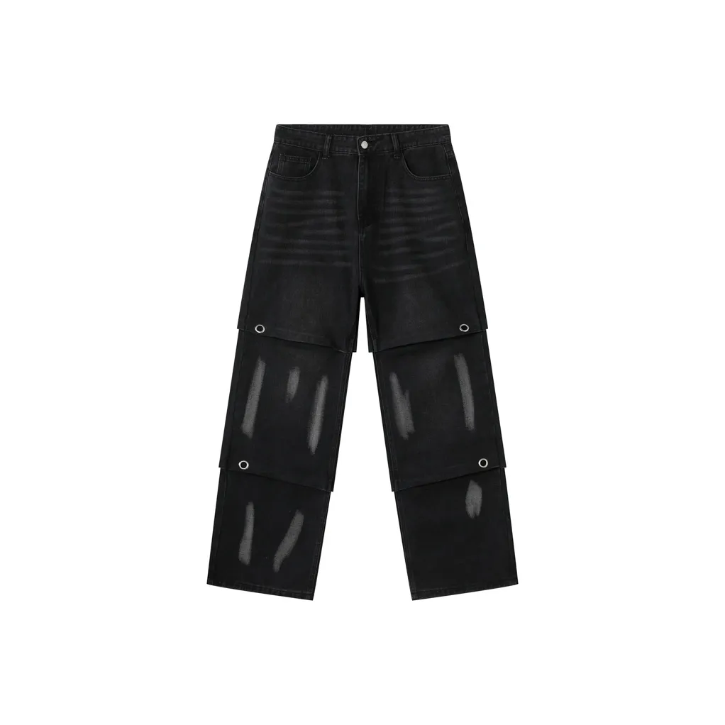 Voguo Relay Черный Унисекс Джинсы